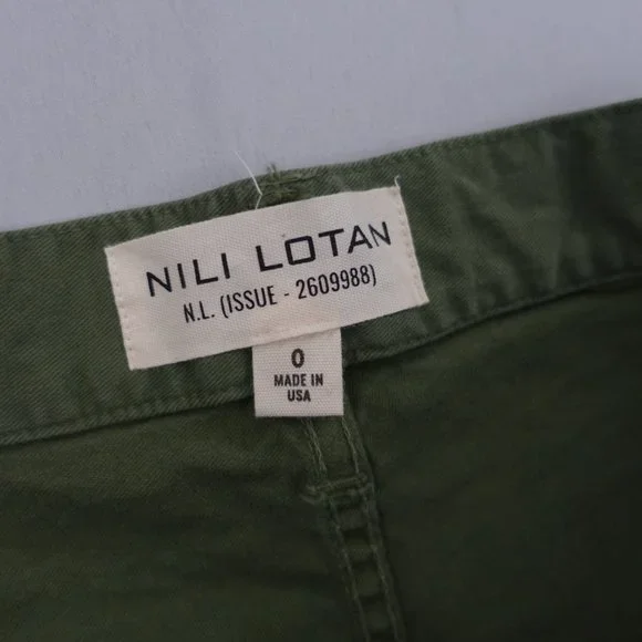 Nili Lotan Olive Green Cropped Ankle Pants - Picture 10 of 12